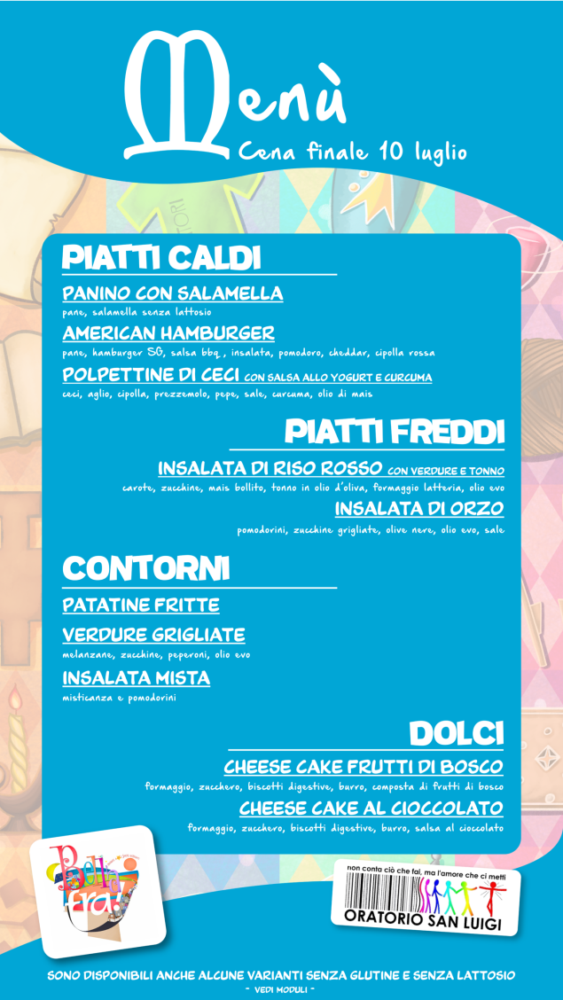 CENA FINALE menù